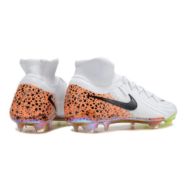 Bota Nike Phantom Luna II Elite FG Blanco Negro Naranja