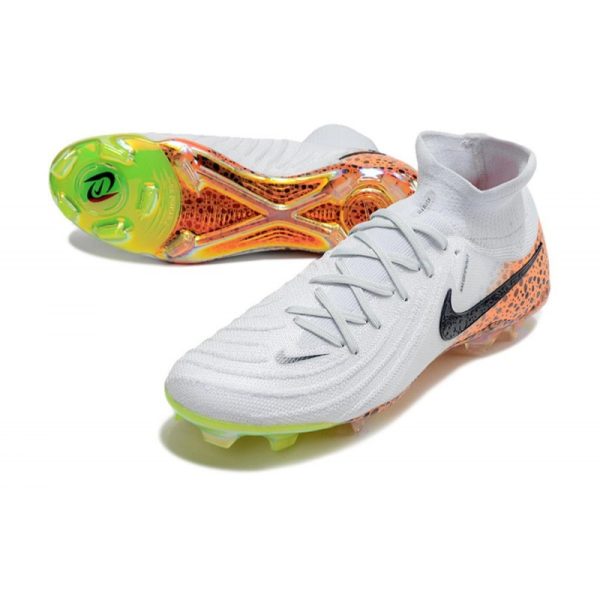 Bota Nike Phantom Luna II Elite FG Blanco Negro Naranja