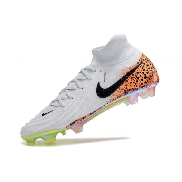 Bota Nike Phantom Luna II Elite FG Blanco Negro Naranja