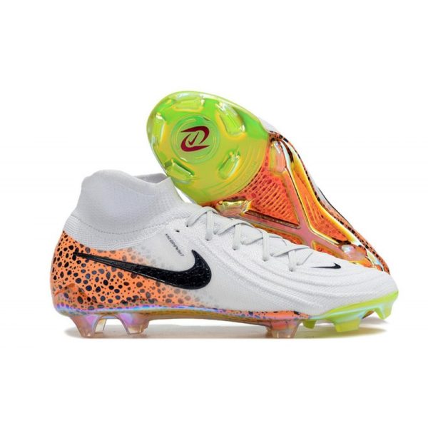 Botas de Fútbol Nike Phantom Luna II Elite FG Blanco Negro Naranja