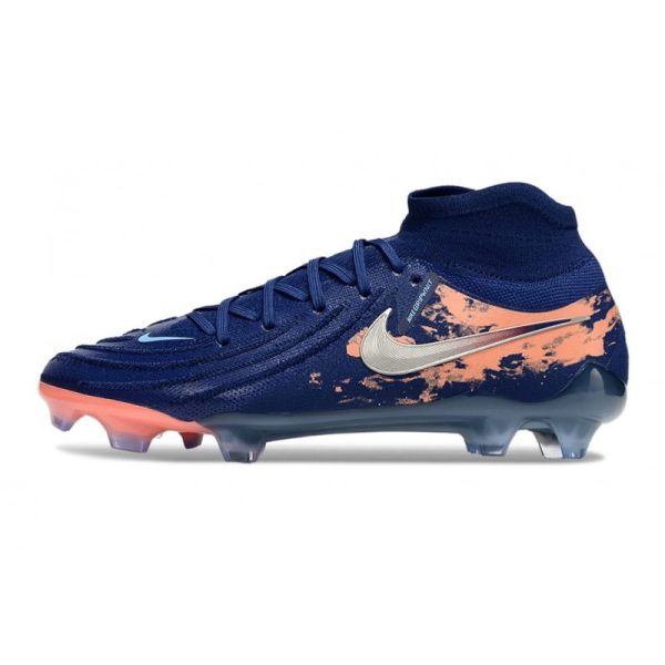 Bota Nike Phantom Luna II Elite FG Erling Haaland Azul Plateado Naranja