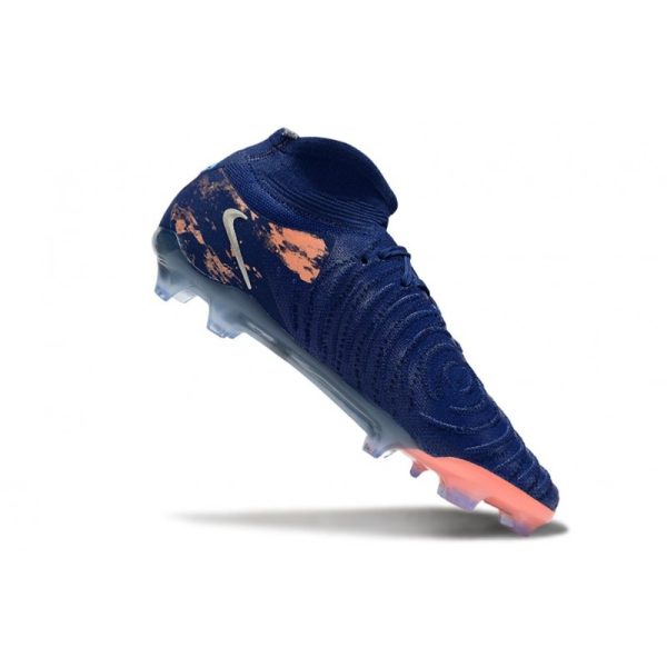 Bota Nike Phantom Luna II Elite FG Erling Haaland Azul Plateado Naranja