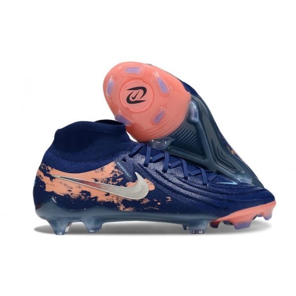 Botas de Fútbol Nike Phantom Luna II Elite FG Erling Haaland Azul Plateado Naranja