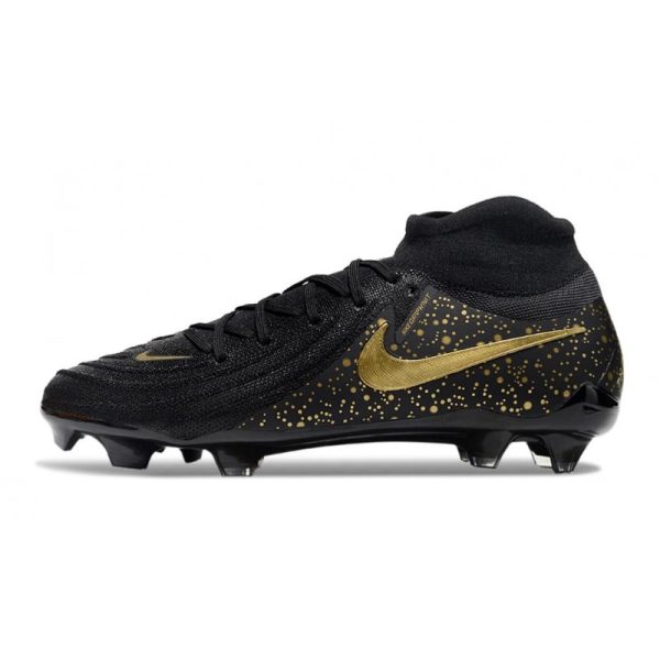 Bota Nike Phantom Luna II Elite FG Negro Mtlc Dorado Moneda