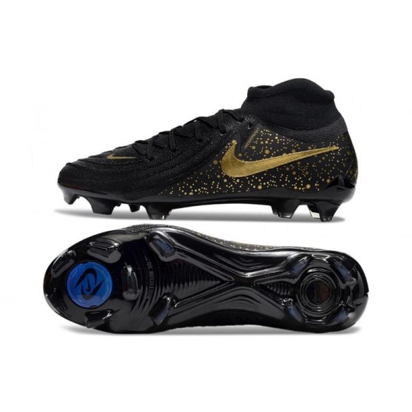 Bota Nike Phantom Luna II Elite FG Negro Mtlc Dorado Moneda