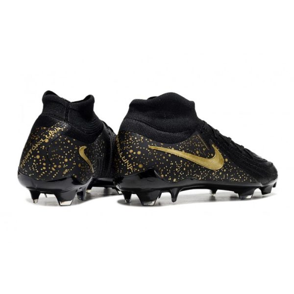 Bota Nike Phantom Luna II Elite FG Negro Mtlc Dorado Moneda