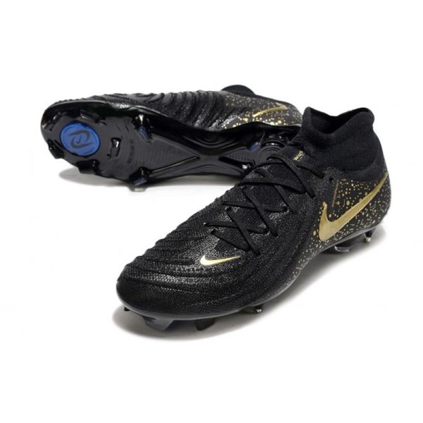 Bota Nike Phantom Luna II Elite FG Negro Mtlc Dorado Moneda
