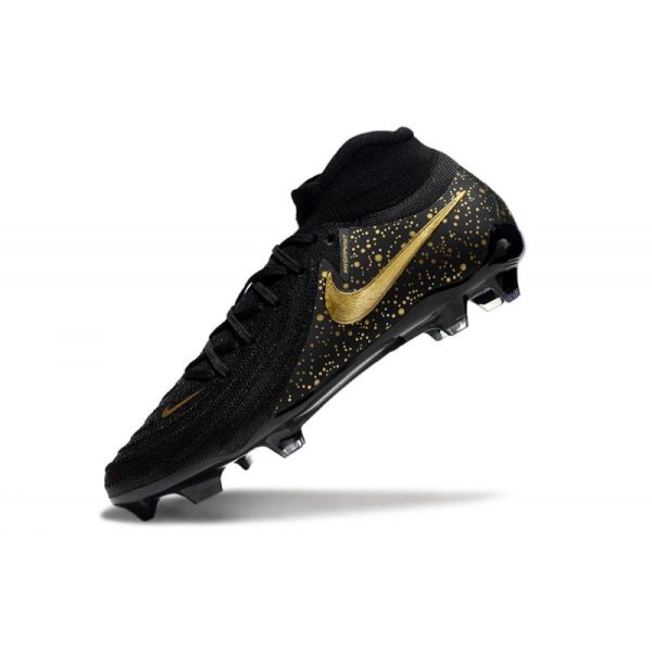 Bota Nike Phantom Luna II Elite FG Negro Mtlc Dorado Moneda