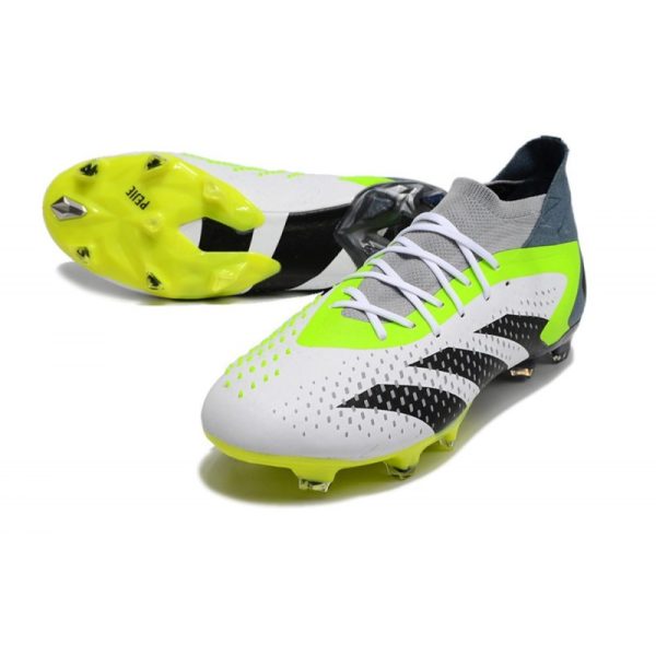 Bota adidas Predator Accuracy .1 FG Blanco Negro Limón Lúcido