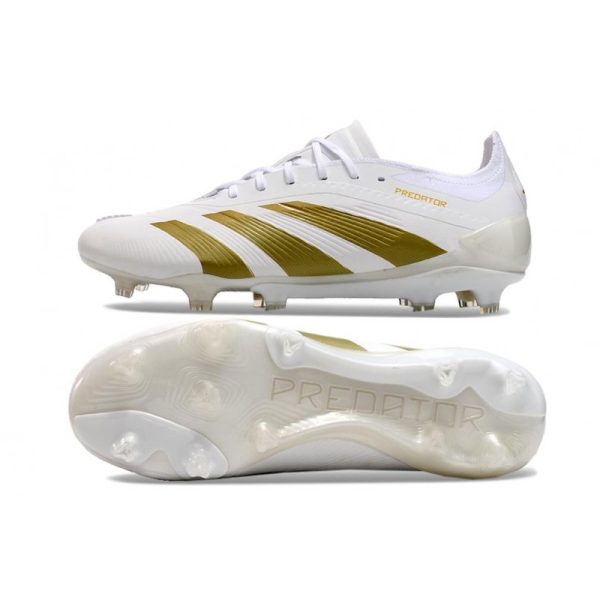 Bota adidas Predator Elite L FG Blanco Dorado Met