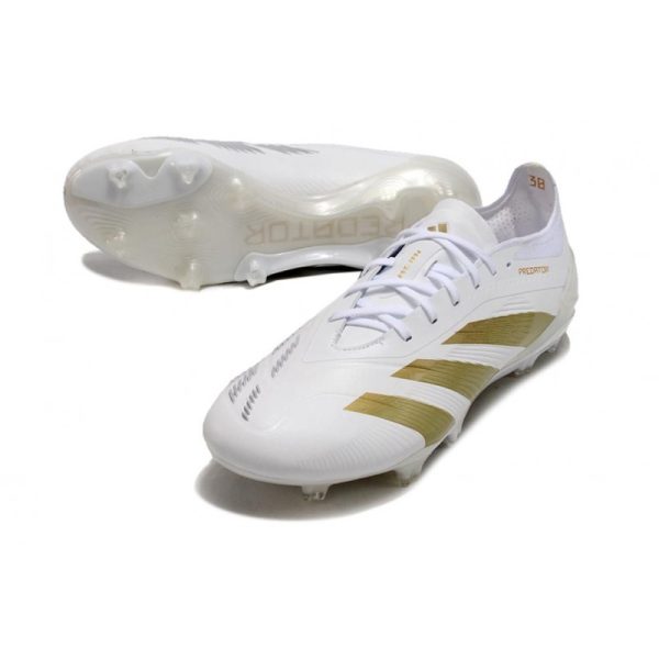 Bota adidas Predator Elite L FG Blanco Dorado Met