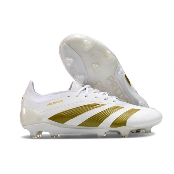 Botas de Fútbol adidas Predator Elite L FG Blanco Dorado Met