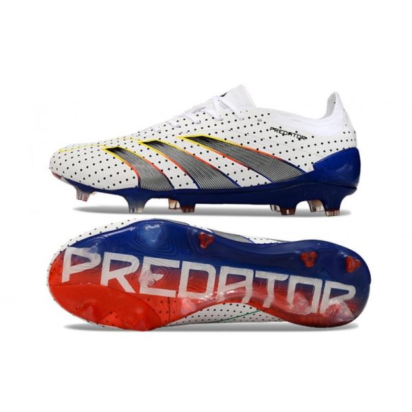Bota adidas Predator Elite L FG Blanco Gris Azul Rojo