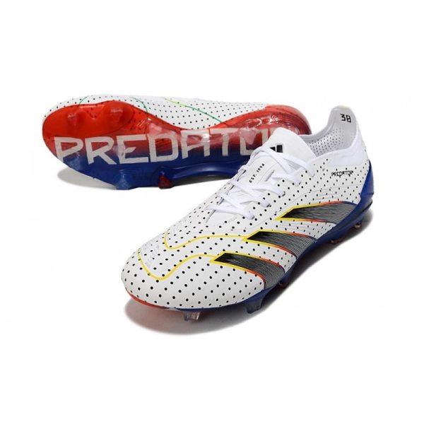 Bota adidas Predator Elite L FG Blanco Gris Azul Rojo