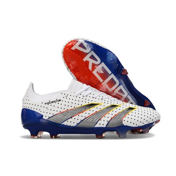 Botas de Fútbol adidas Predator Elite L FG Blanco Gris Azul Rojo