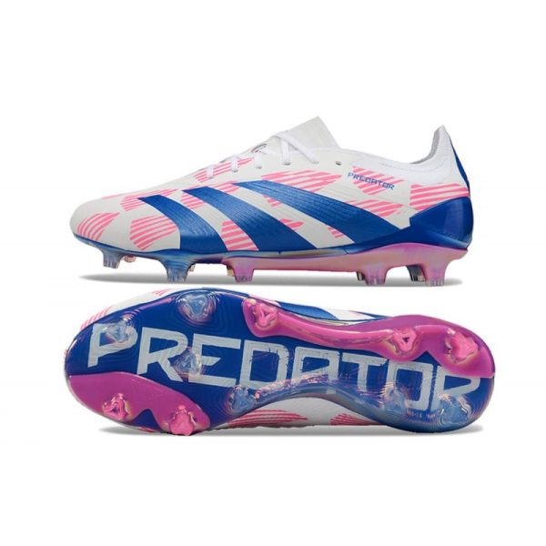 Bota adidas Predator Elite L FG Blanco Rosa Azul