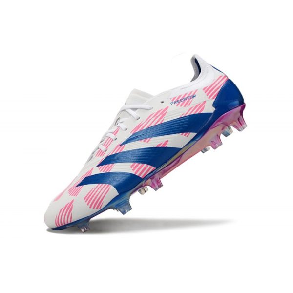 Bota adidas Predator Elite L FG Blanco Rosa Azul