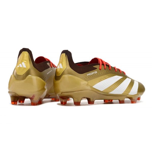 Bota adidas Predator Elite L FG Dorado Met Blanco Rojo