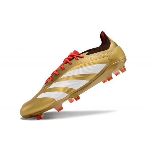 Bota adidas Predator Elite L FG Dorado Met Blanco Rojo