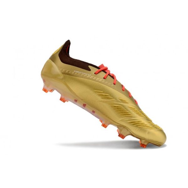 Bota adidas Predator Elite L FG Dorado Met Blanco Rojo