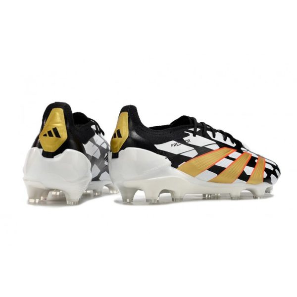 Bota adidas Predator Elite L FG Negro Blanco Dorado Met