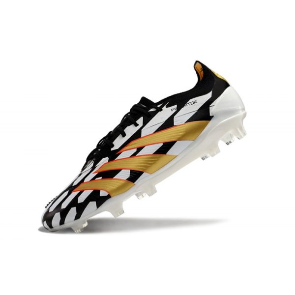 Bota adidas Predator Elite L FG Negro Blanco Dorado Met