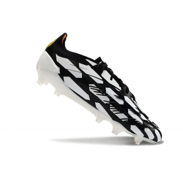 Bota adidas Predator Elite L FG Negro Blanco Dorado Met