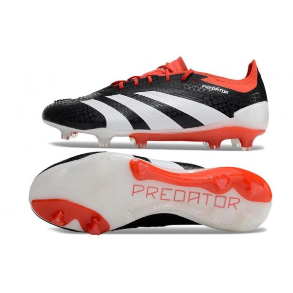 Bota adidas Predator Elite L FG Negro Blanco Rojo