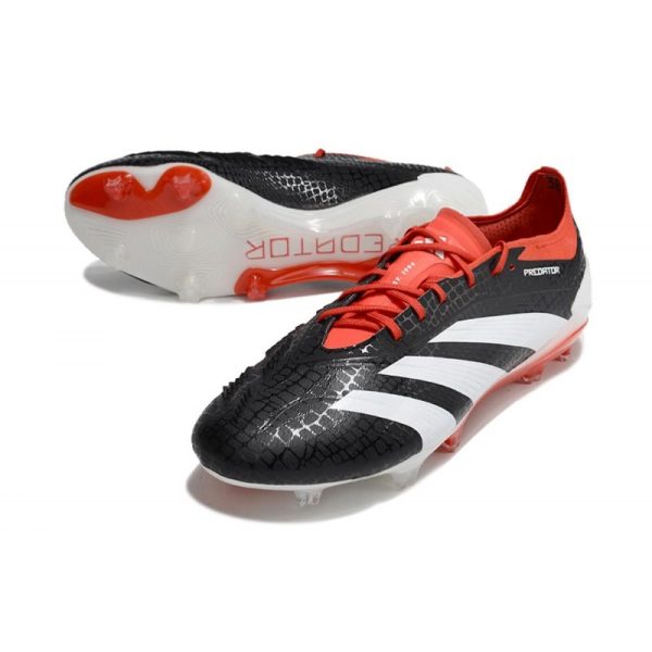 Bota adidas Predator Elite L FG Negro Blanco Rojo