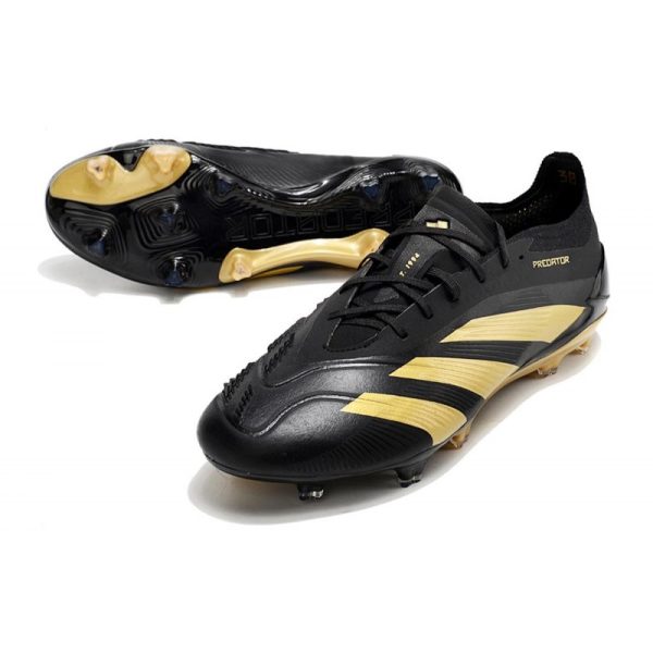 Bota adidas Predator Elite L FG Negro Dorado Met