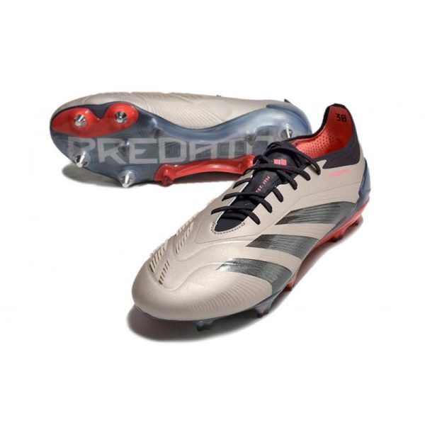 Bota adidas Predator Elite L FG Platino Met Aurora Negro Carbón