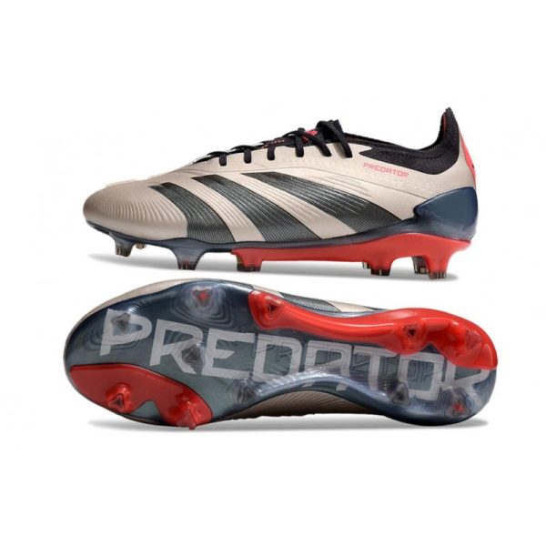 Bota adidas Predator Elite L FG Platino Met Aurora Negro Carbón