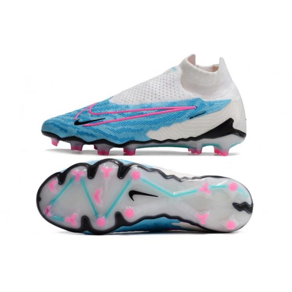 Bota de fútbol Nike Phantom GX Elite DF FG Azul Báltico Rosa Blast Blanco Láser Azul