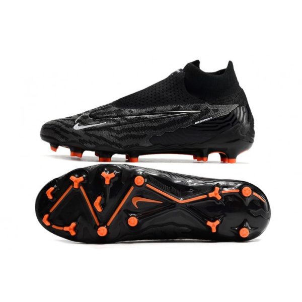 Bota de fútbol Nike Phantom GX Elite DF FG Negro Cumbre Blanco Dk Gris Humo