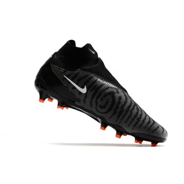 Bota de fútbol Nike Phantom GX Elite DF FG Negro Cumbre Blanco Dk Gris Humo