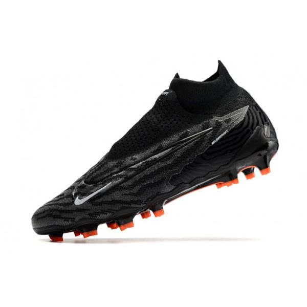 Bota de fútbol Nike Phantom GX Elite DF FG Negro Cumbre Blanco Dk Gris Humo