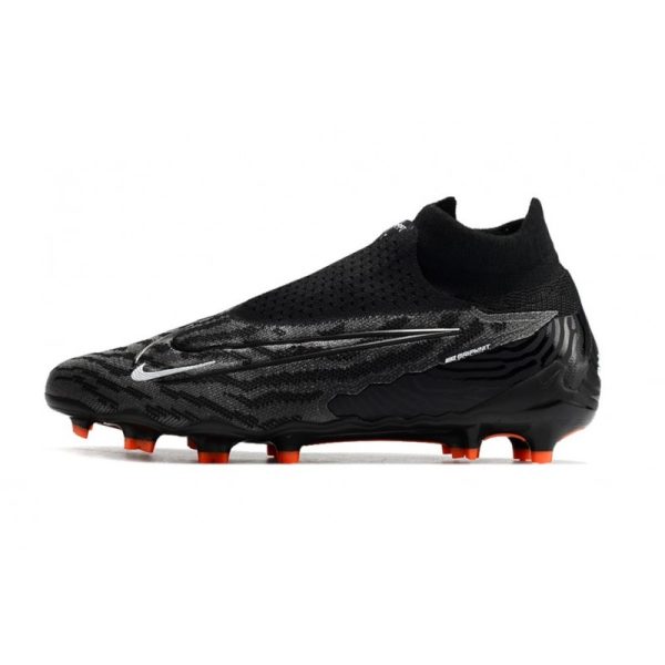 Bota de fútbol Nike Phantom GX Elite DF FG Negro Cumbre Blanco Dk Gris Humo
