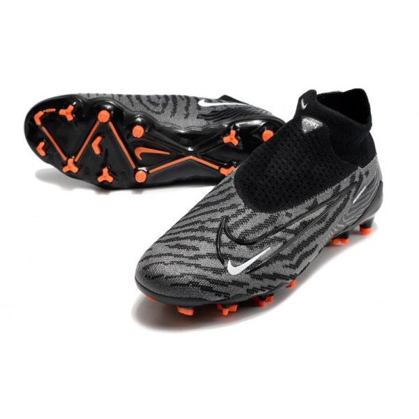 Bota de fútbol Nike Phantom GX Elite DF FG Negro Cumbre Blanco Dk Gris Humo