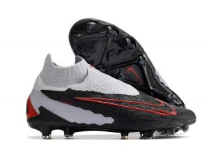 Bota de fútbol Nike Phantom GX Elite DF FG Negro Gris Rojo