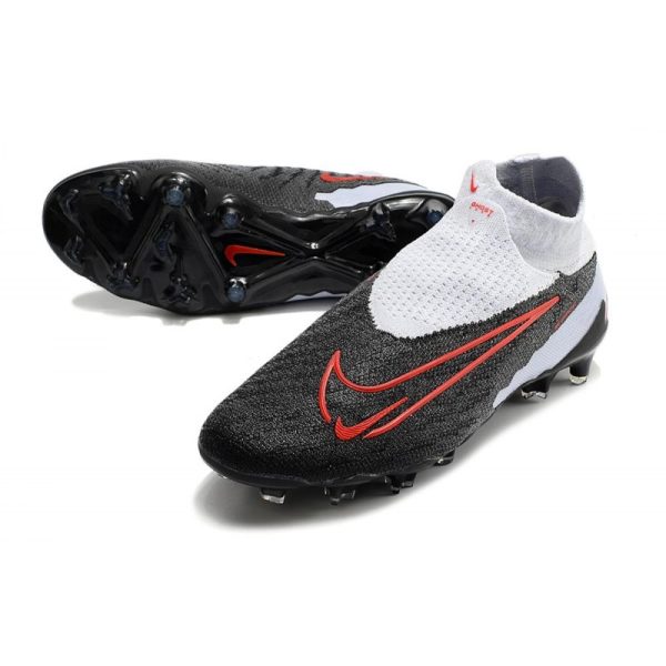Bota de fútbol Nike Phantom GX Elite DF FG Negro Gris Rojo
