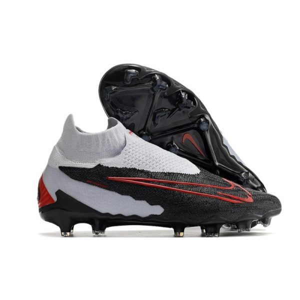 Bota de fútbol Nike Phantom GX Elite DF FG Negro Gris Rojo