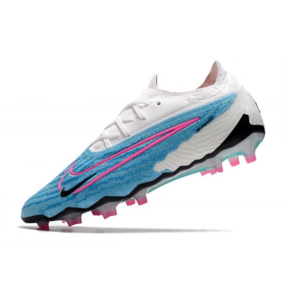 Botines Nike Phantom GX Elite FG Azul Báltico Rosa Blast Blanco Láser Azul