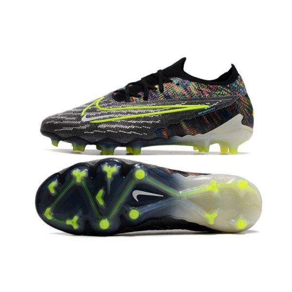 Botines Nike Phantom GX Elite FG Negro Voltio Blanco Azul Glow