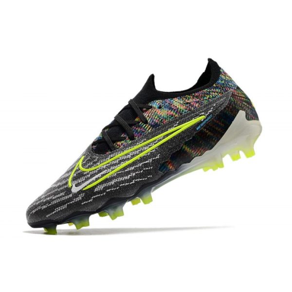 Botines Nike Phantom GX Elite FG Negro Voltio Blanco Azul Glow