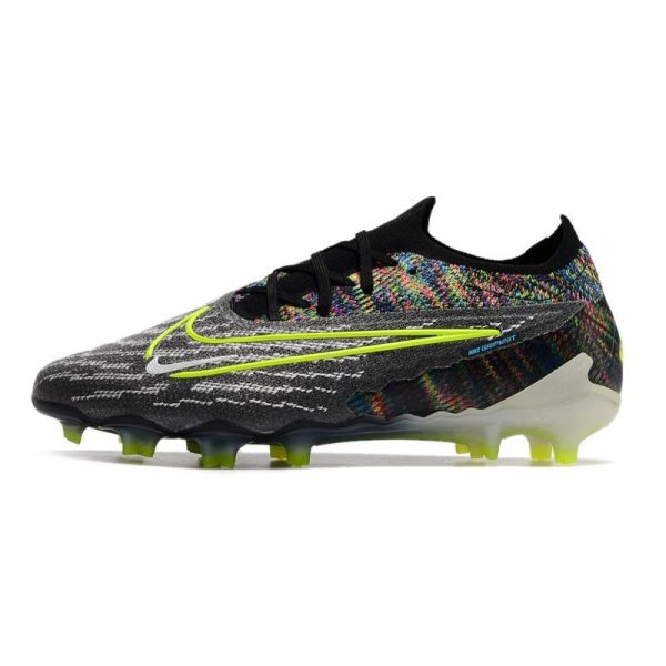 Botines Nike Phantom GX Elite FG Negro Voltio Blanco Azul Glow