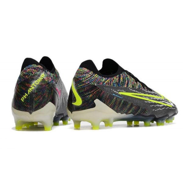 Botines Nike Phantom GX Elite FG Negro Voltio Blanco Azul Glow