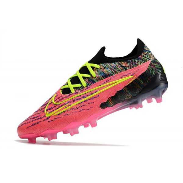 Botines Nike Phantom GX Elite FG Rosa Negro Amarillo