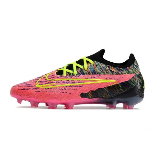 Botines Nike Phantom GX Elite FG Rosa Negro Amarillo
