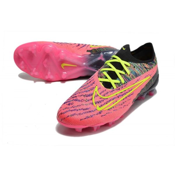 Botines Nike Phantom GX Elite FG Rosa Negro Amarillo