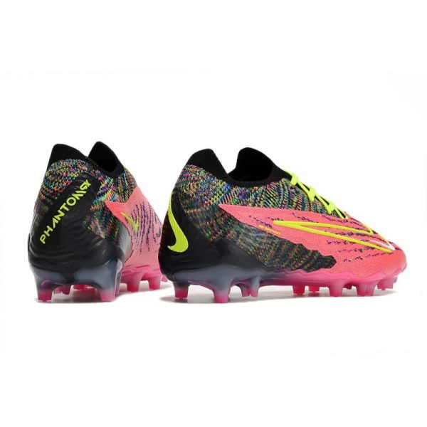Botines Nike Phantom GX Elite FG Rosa Negro Amarillo